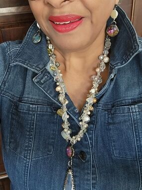 Multi-Color Beaded Statement Necklace - Women Jewelry